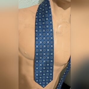 Robert Talbott Best Of Class Blue Geometric Shapes Men's Necktie Tie